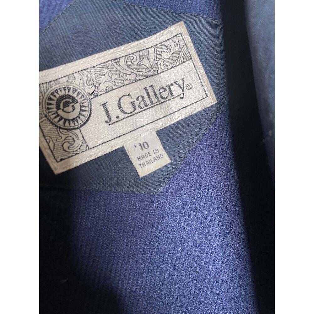 Neiman Marcus 10 Long Trench Coat $399 Belted Rain Jacket Denim Navy Blue - Picture 11 of 16